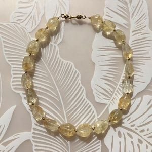 Citrine nugget necklace